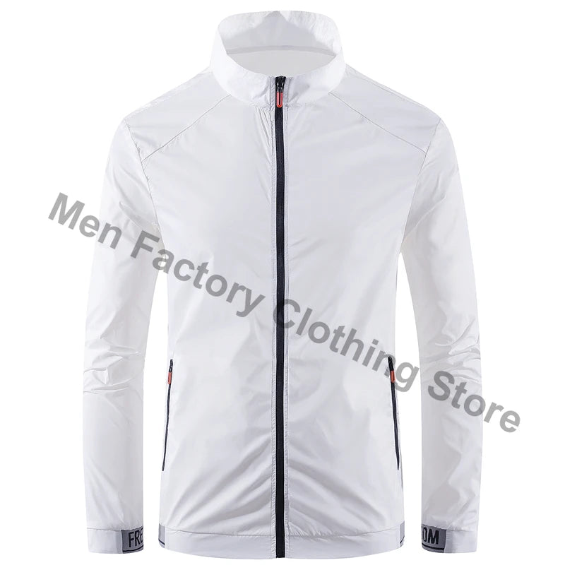 Collared Long Sleeve Full Zip Outdoor Hiking Jacket with Pockets