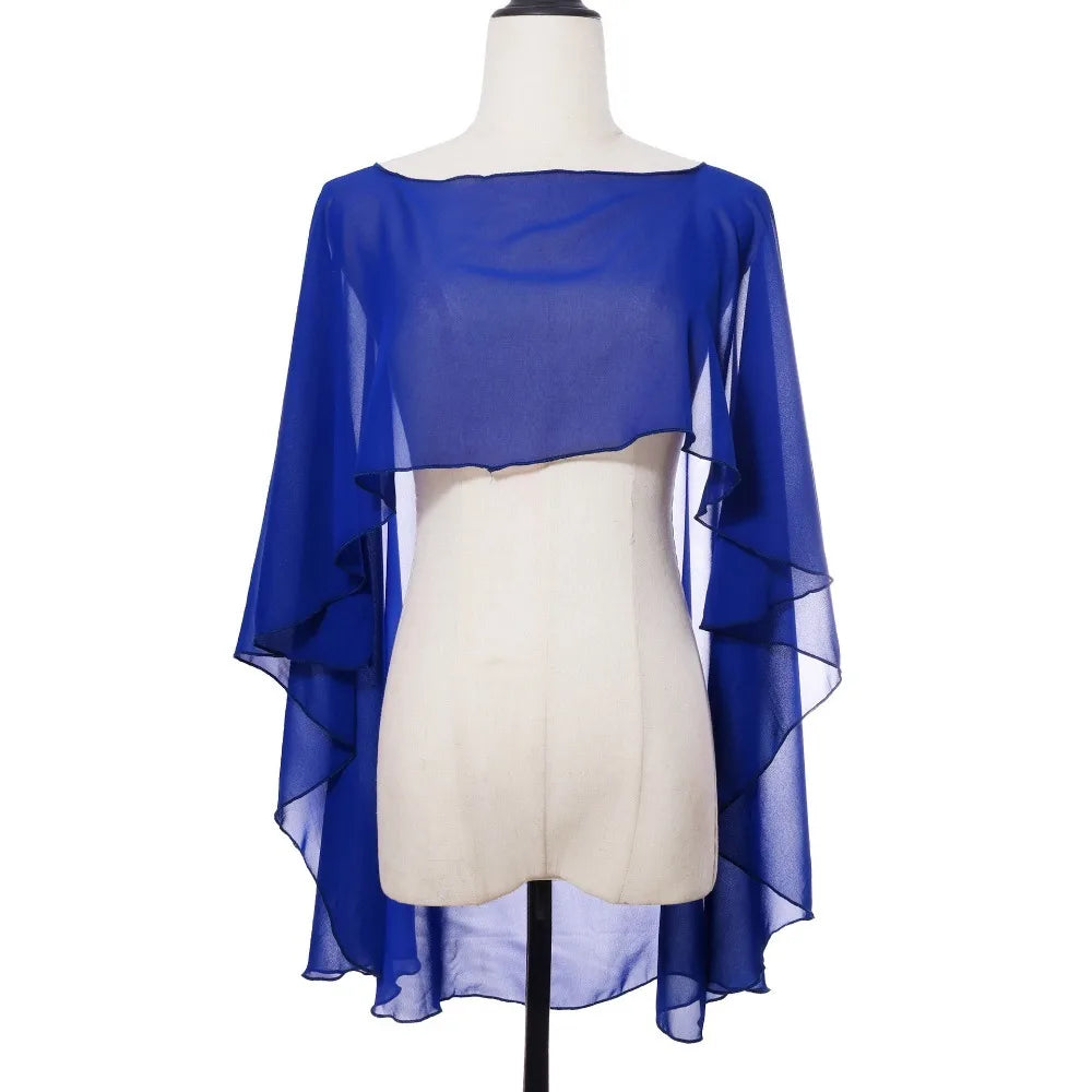Sheer Flowing Drape Cape for Layering over Outfits