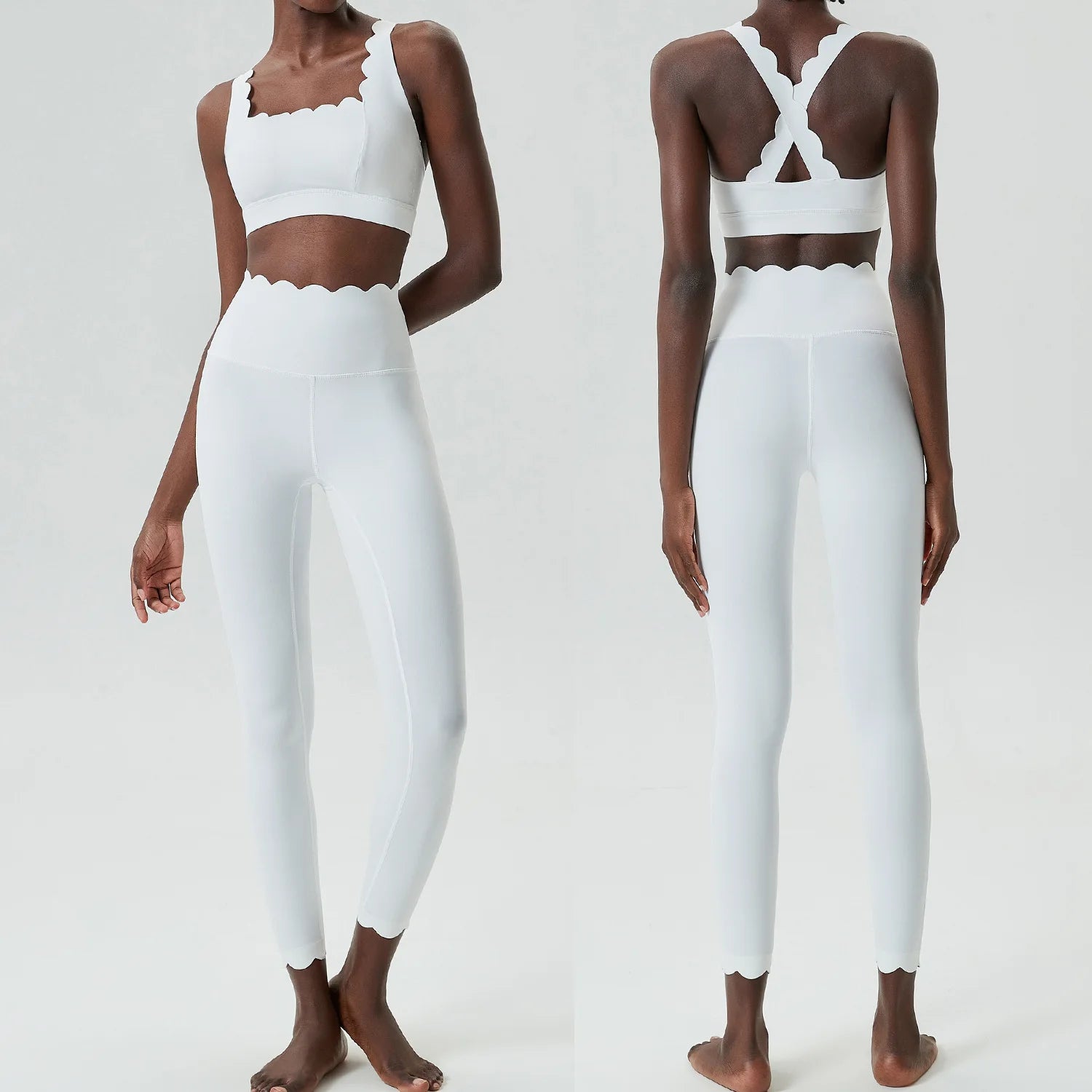 Sleeveless Sports Bra and High Waist Leggings Yoga Set