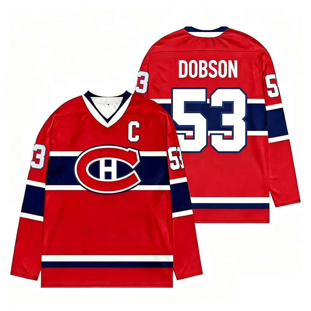 Montreal Player Number Graphic Long Sleeve Jersey For Sports Outfits