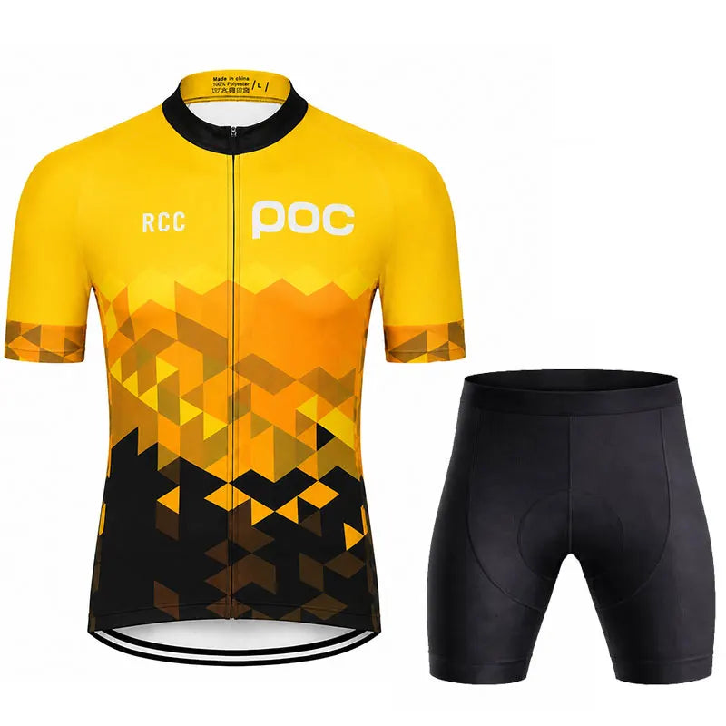 Men's Short Sleeve Cycling Jersey Set for Summer Road Bike Riding