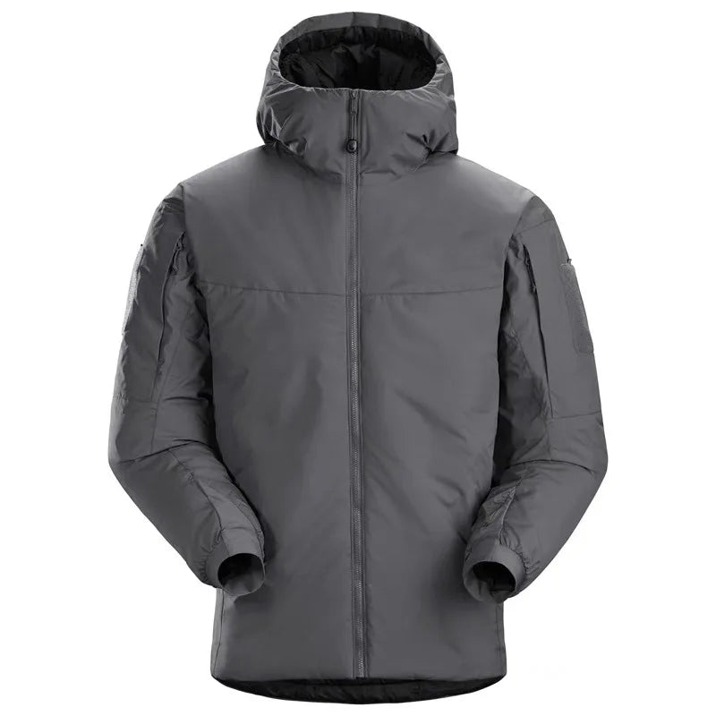 Hooded Long Sleeve Full Zip Outdoor Hiking Jacket with Pockets