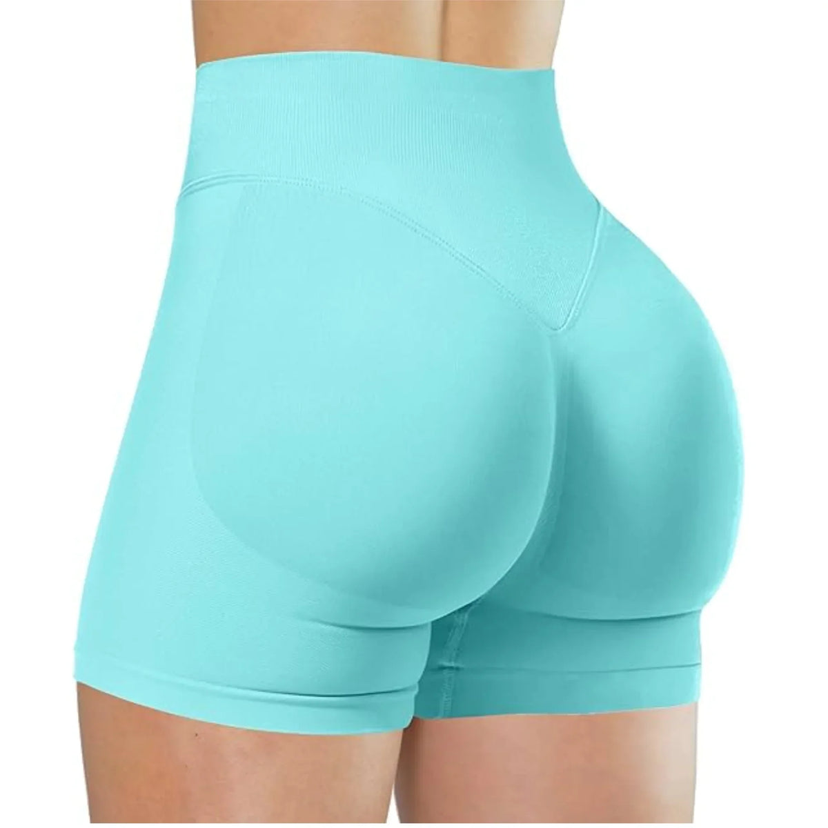 Women's High-Waist Knit Yoga Shorts with Stretch Fit for Training