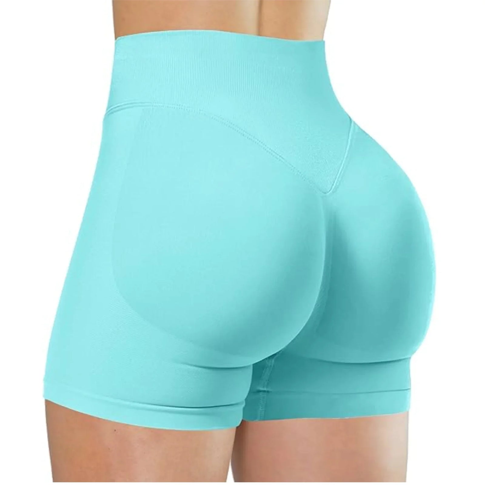 Women's High-Waist Knit Yoga Shorts with Stretch Fit for Training