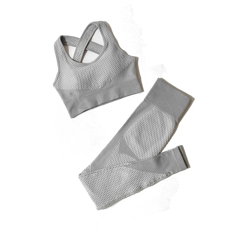 Women's Zip Jacket Bra And Leggings Yoga Set