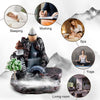 Backflow Incense Burner Ceramic Waterfall Backflow Incense Burner For Home And Office Decoration With Incense Cones For Bedroom