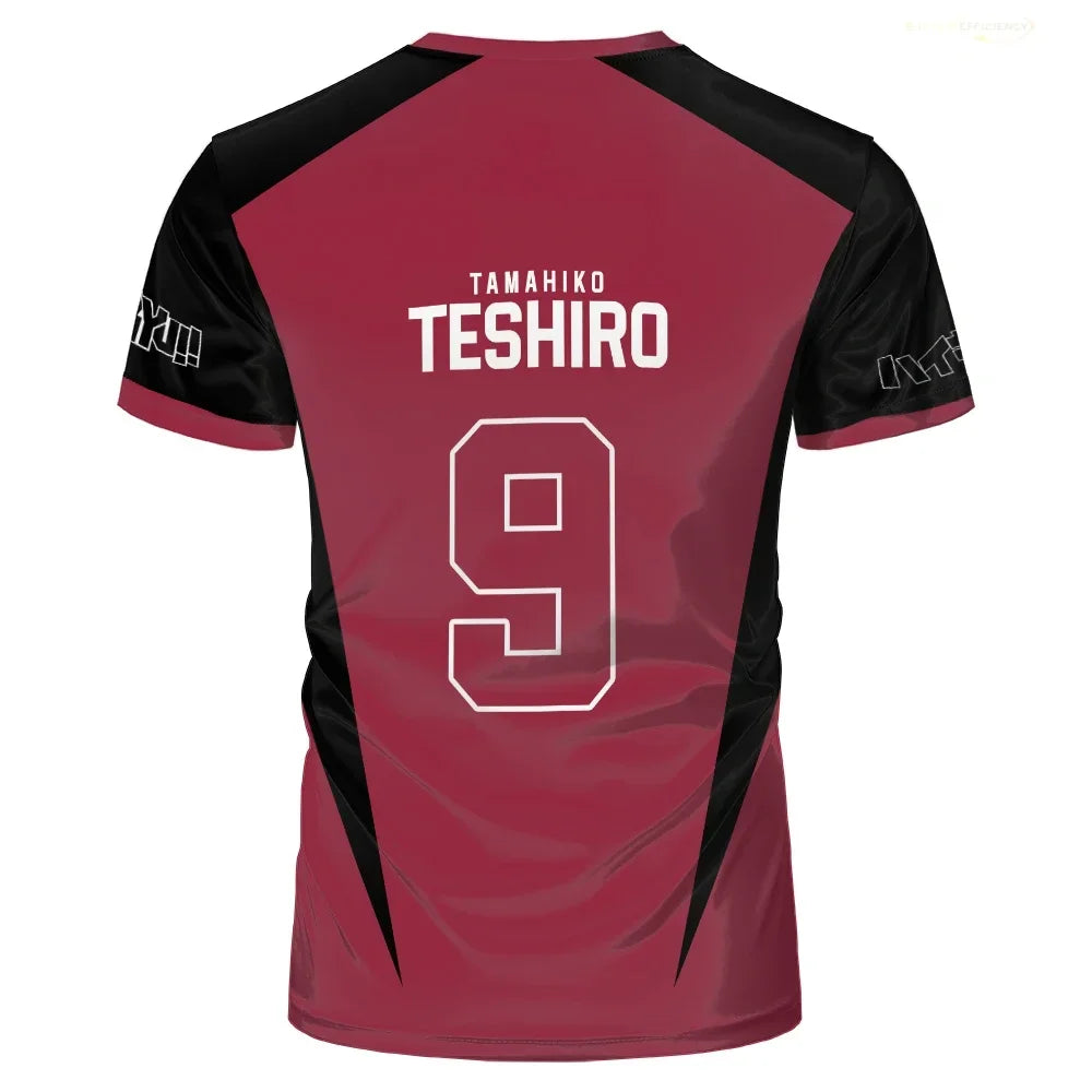 Nekoma Number Volleyball Short Sleeve T-shirt For Sports Outfits
