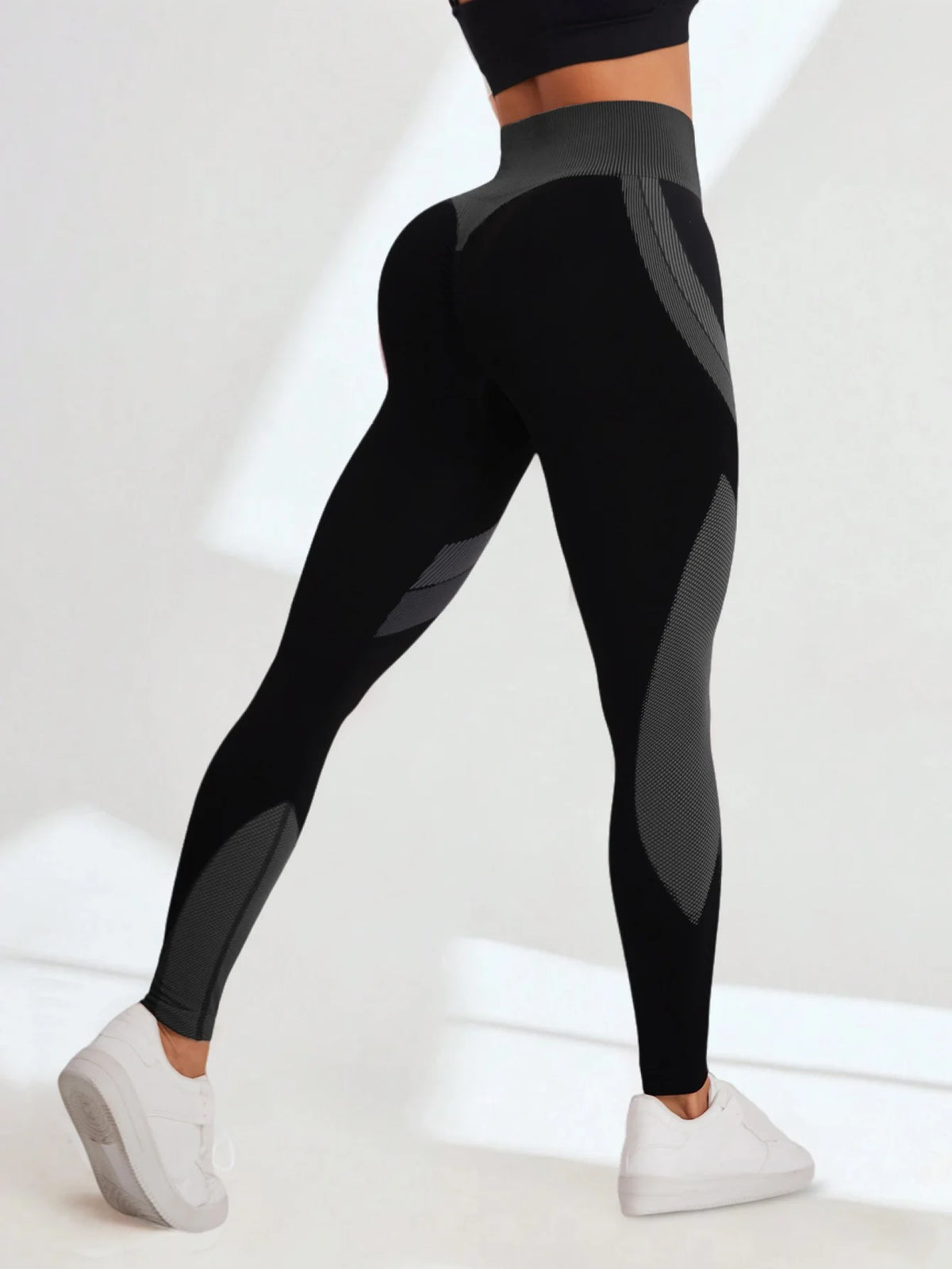 Women's Panelled Full Length Leggings For Workout Outfits