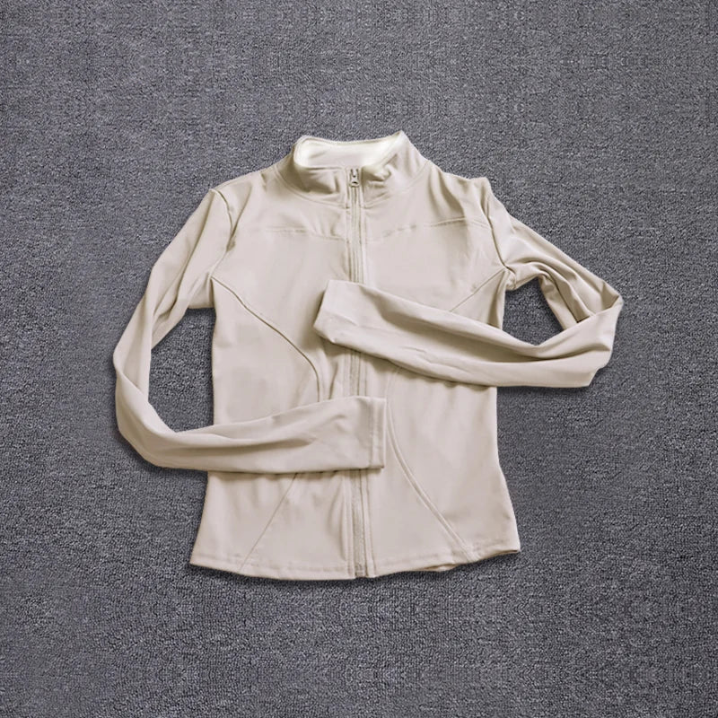 Long-Sleeve Zip-Front Workout Jacket