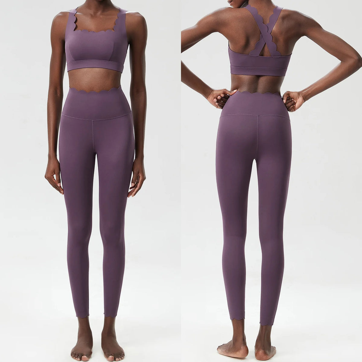 Sleeveless Sports Bra and High Waist Leggings Yoga Set