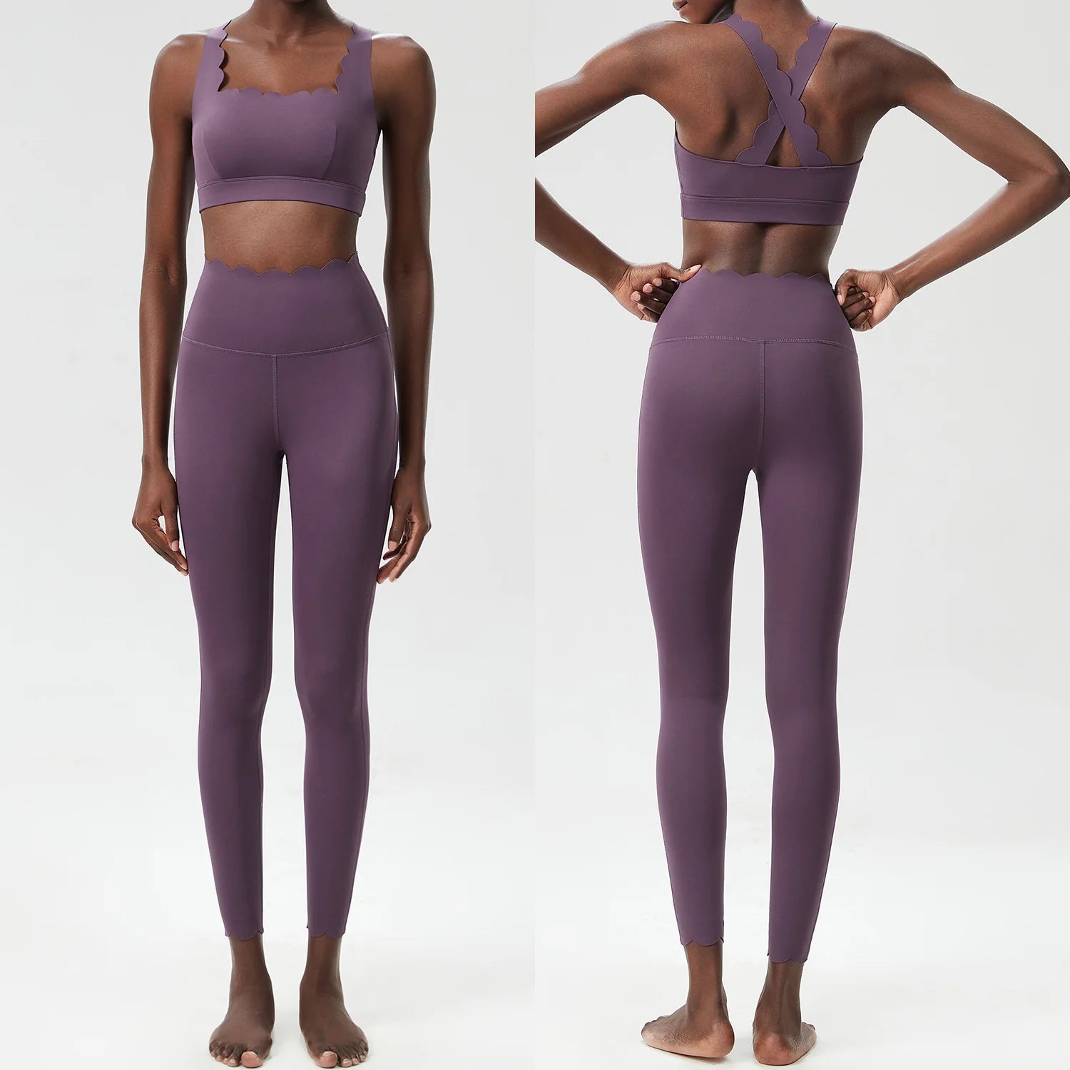 Sleeveless Sports Bra and High Waist Leggings Yoga Set