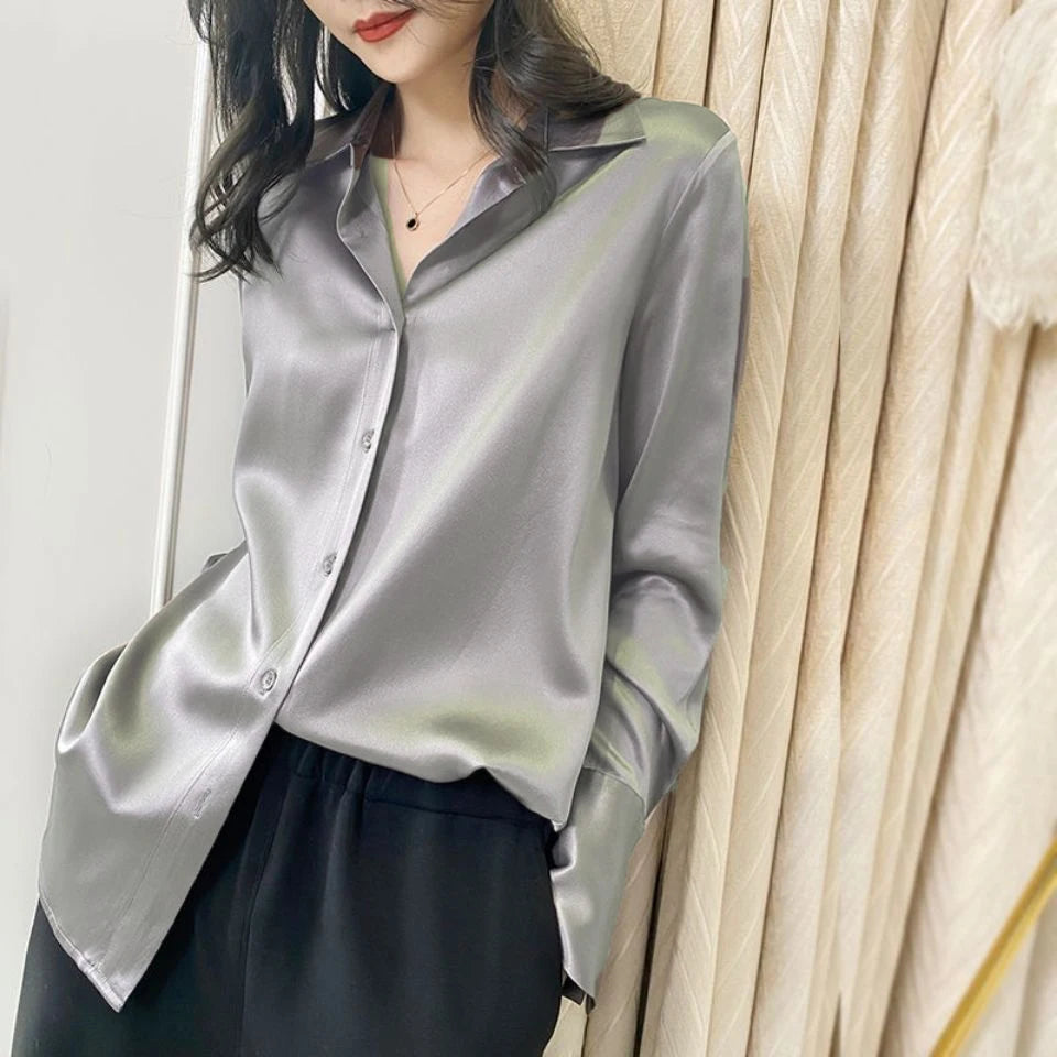 Women's Collared Long Sleeve Shirt