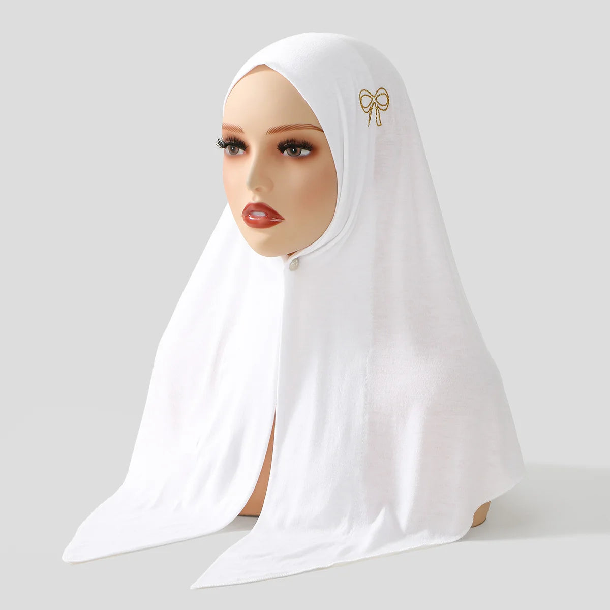 Solid Triangle Head Scarf with Tie Back Styling