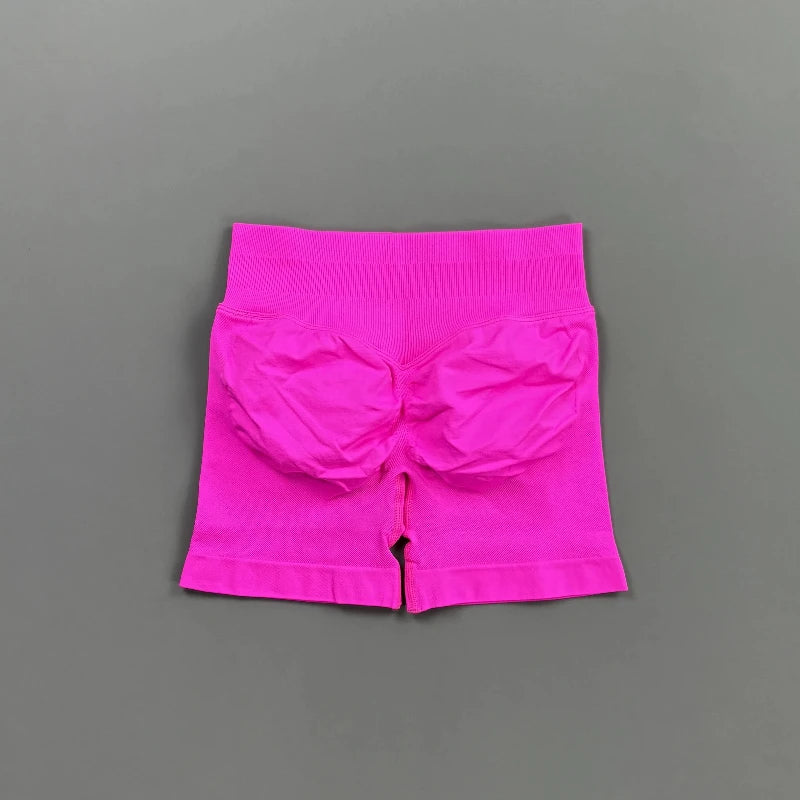 Women's High Waist Nylon Blend Scrunch Shorts for Gym Training