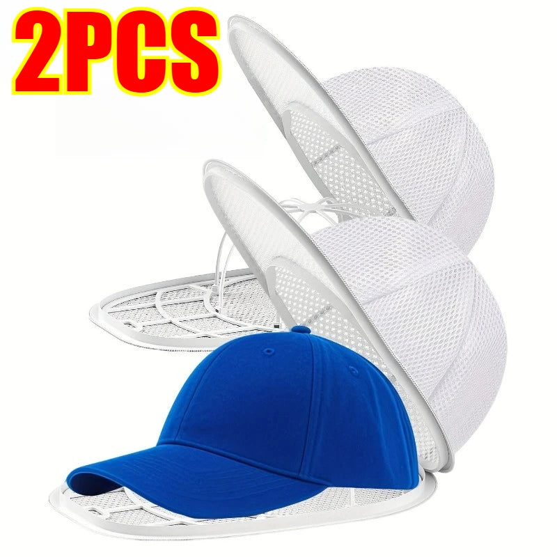 Hat Cleaner Cage for Washing Machine Hat Cleaner with Mesh Bag for Baseball Cap Non Deformed Machine Wash Protective Rack
