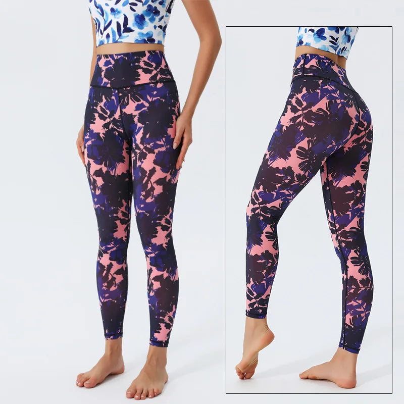 Women's Printed High-Waist Workout Leggings