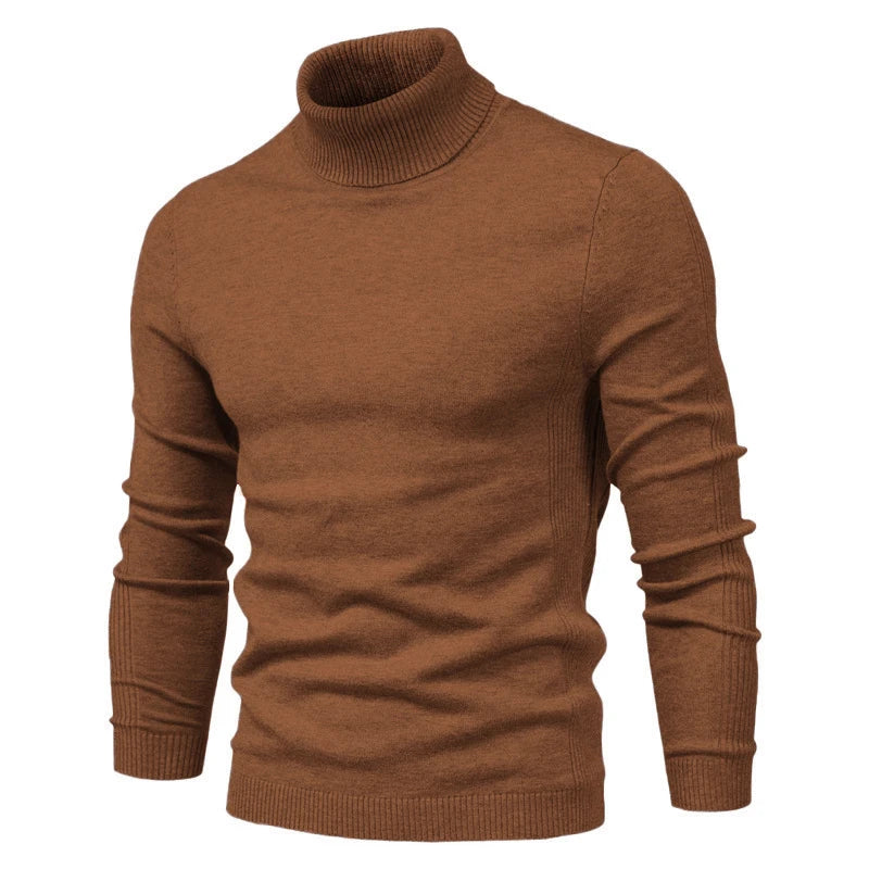 Men's Mock Neck Long Sleeve Knit Sweater
