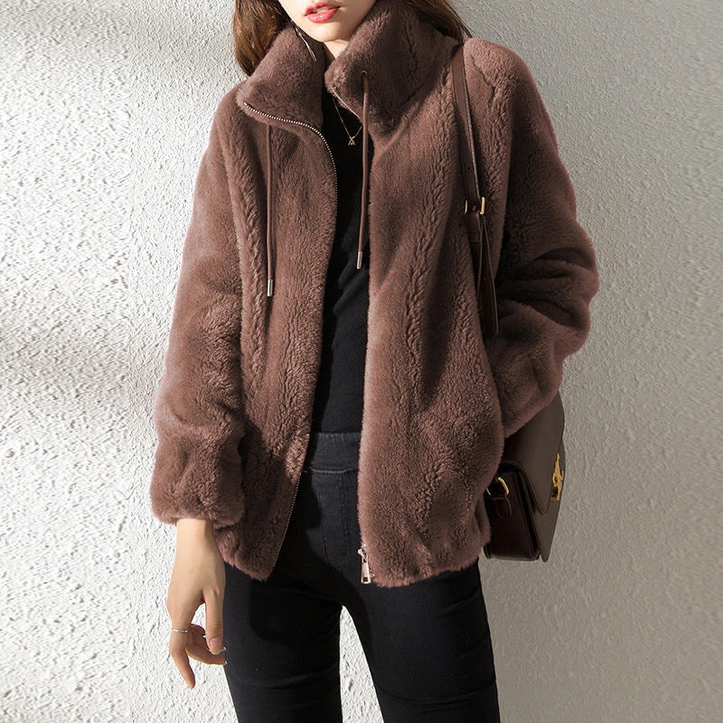 Long Sleeve Casual Front Closure Streetwear Jacket for Layering