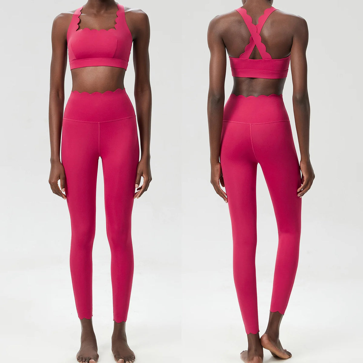 Sleeveless Sports Bra and High Waist Leggings Yoga Set