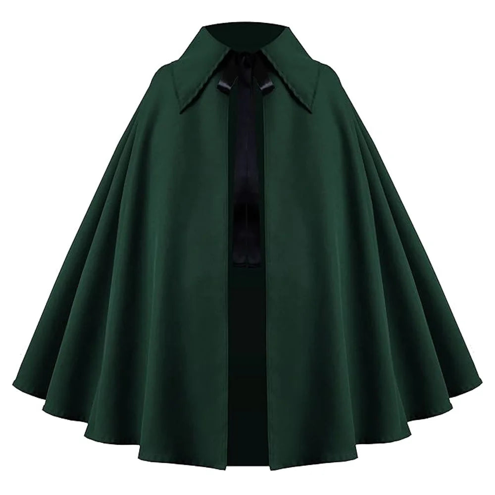 Short Hooded Velvet Cape for Layering over Outfits