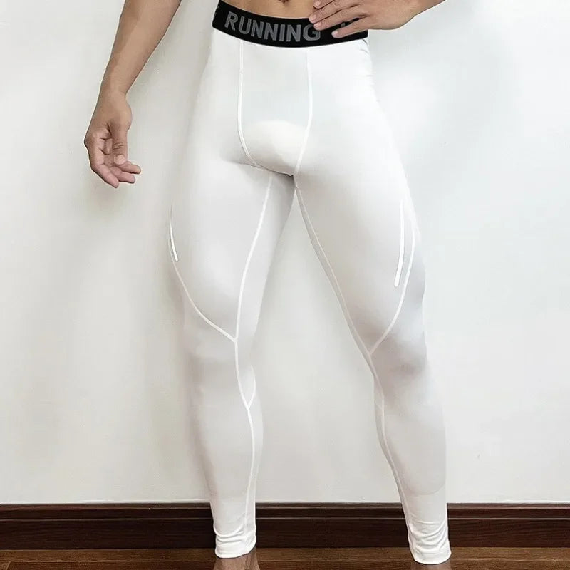 Men's Fitted Training Leggings for Gym and Running