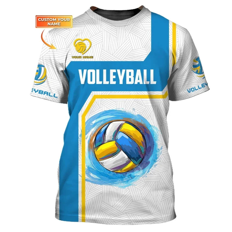 Volleyball Graphic Short Sleeve T-shirt For Sports Outfits