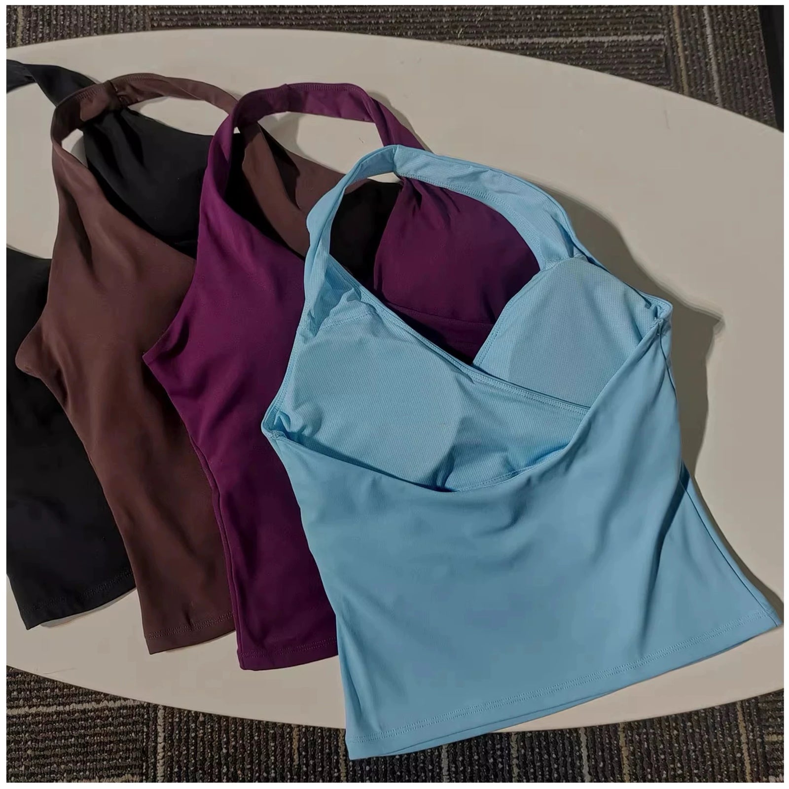 Women's Wrap Front Halter Neck Tank Top