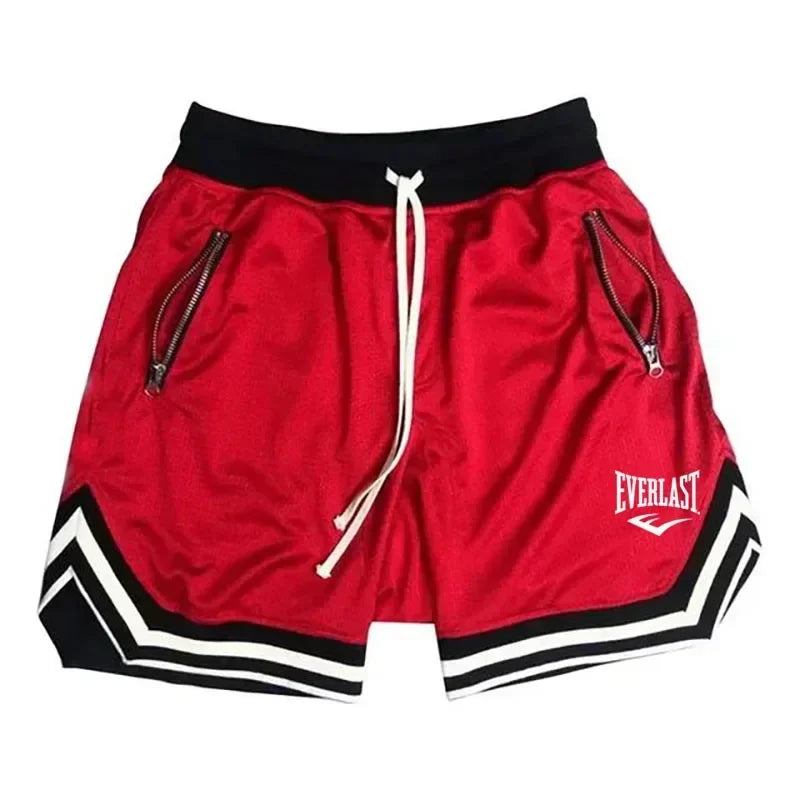 Elastic Waist Loose Fit Graphic Basketball Sports Shorts
