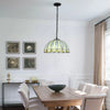 Retro Tiffany Chandelier Nibarok Stained Glass Hanging Light Mediterranean Industrial Lamps Bedroom Decor Living Room Lighting