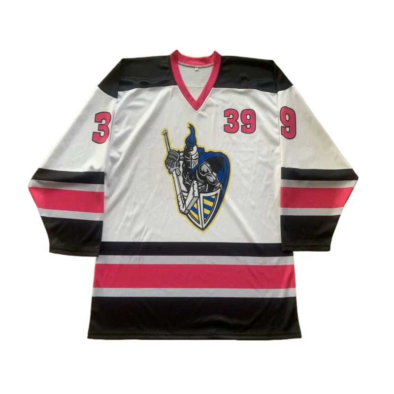 Knight Hockey Graphic Long Sleeve Jersey For Sports Outfits