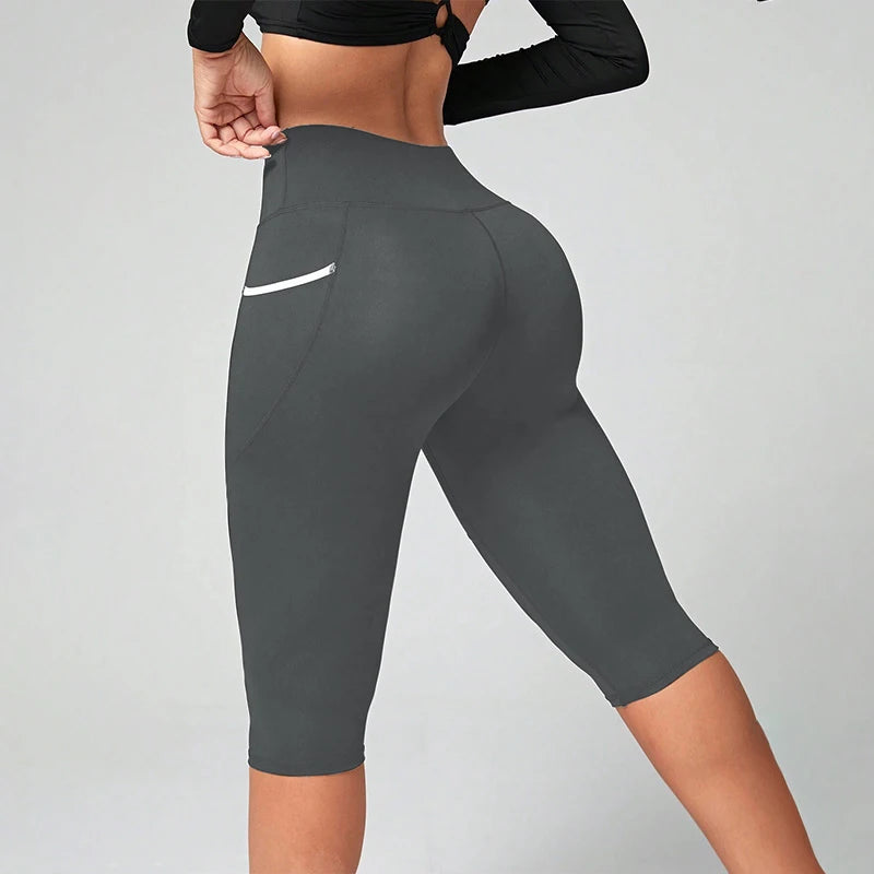 Women's Side Pocket Capri Leggings For Workout Outfits