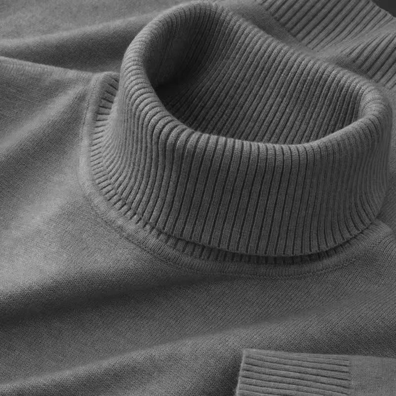Men's Turtleneck Long Sleeve Knit Sweater