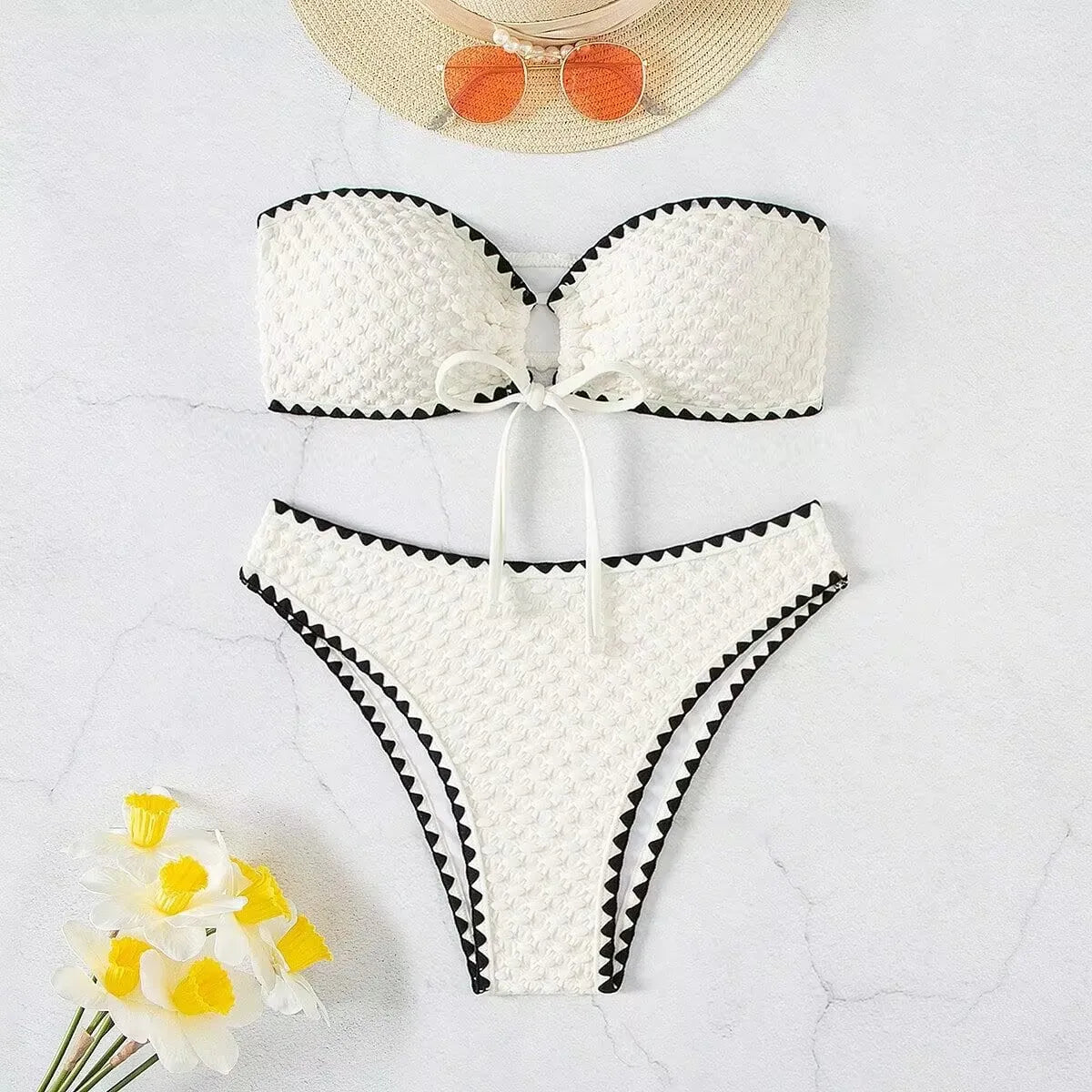 White Bandeau Bikini