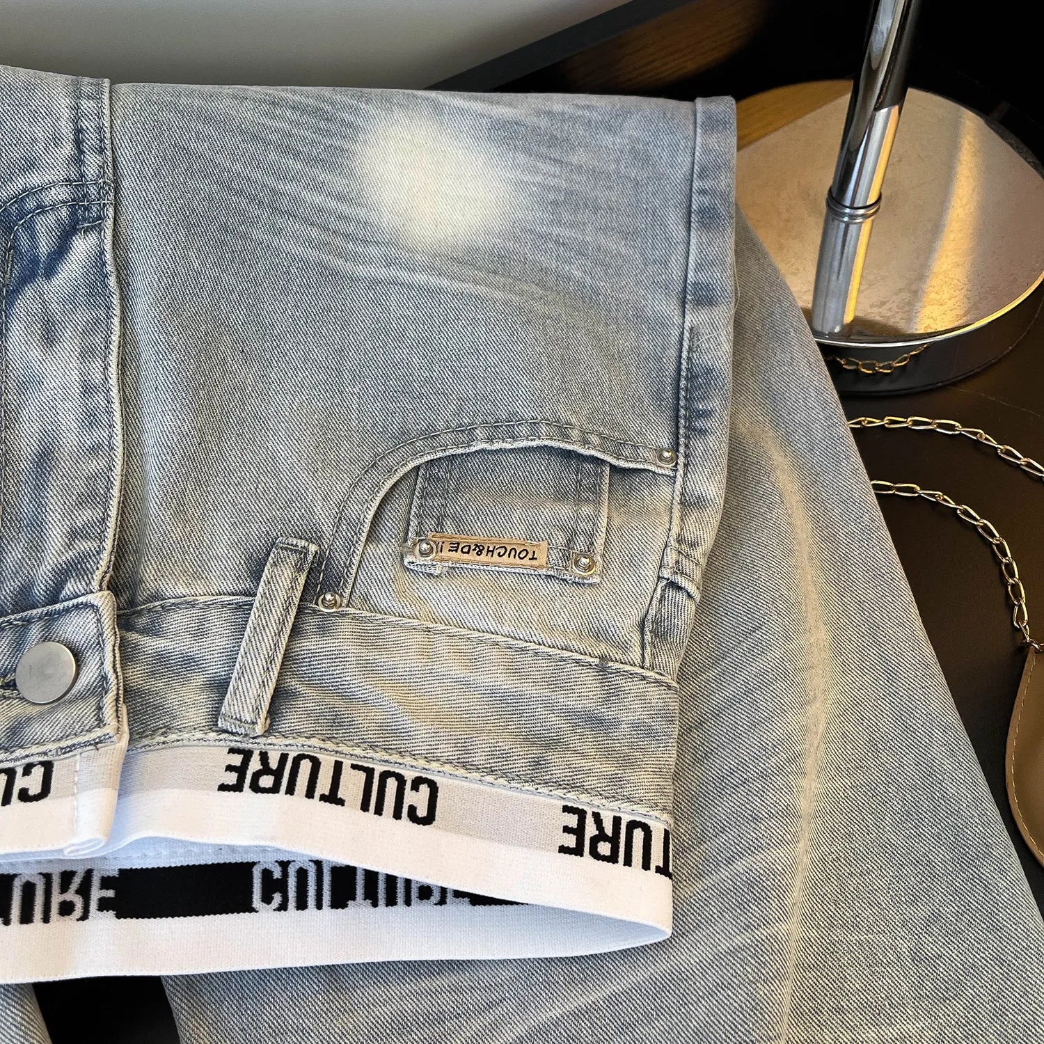Women's Blue Distressed Denim Denim Jeans For Everyday Outfits