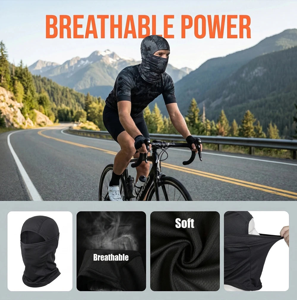 Full Face Balaclava Hood with Solid and Camouflage Options