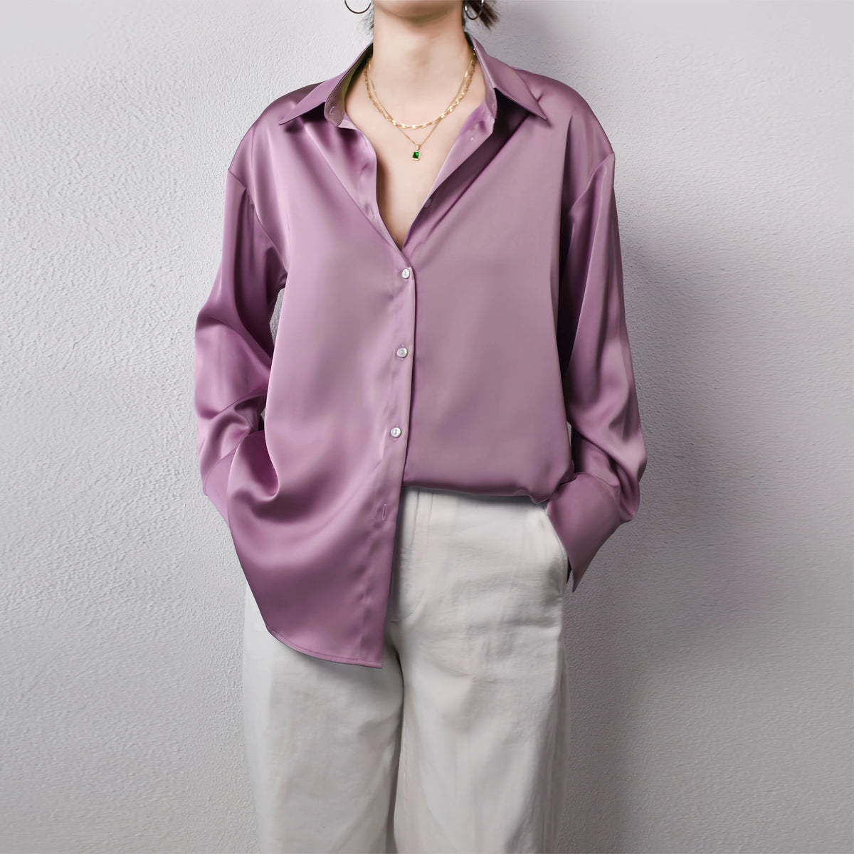 Women's Collared Long Sleeve Shirt