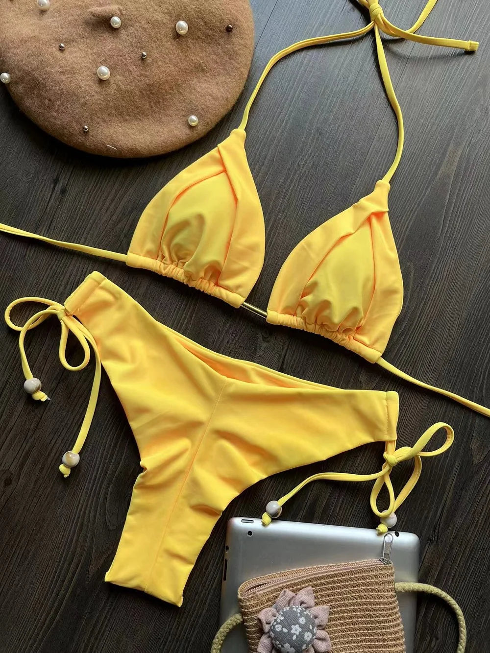 Solid Triangle Bikini