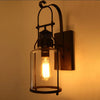Outdoor Antique LED Loft Wall Lamp Glass Restaurant Cafe Bar Sconces Vintage Industrial Retro Wall Sconce for Bedroom