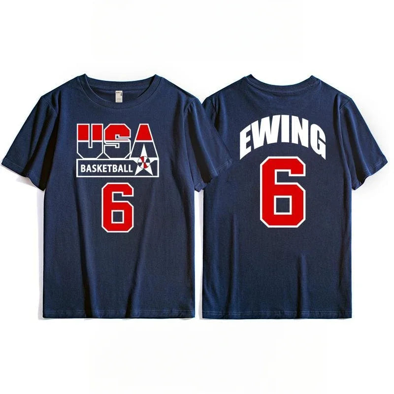 USA Basketball Number Short Sleeve T-shirt For Sports Outfits