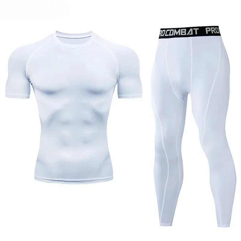 Men's Fitted Training Top and Leggings Set