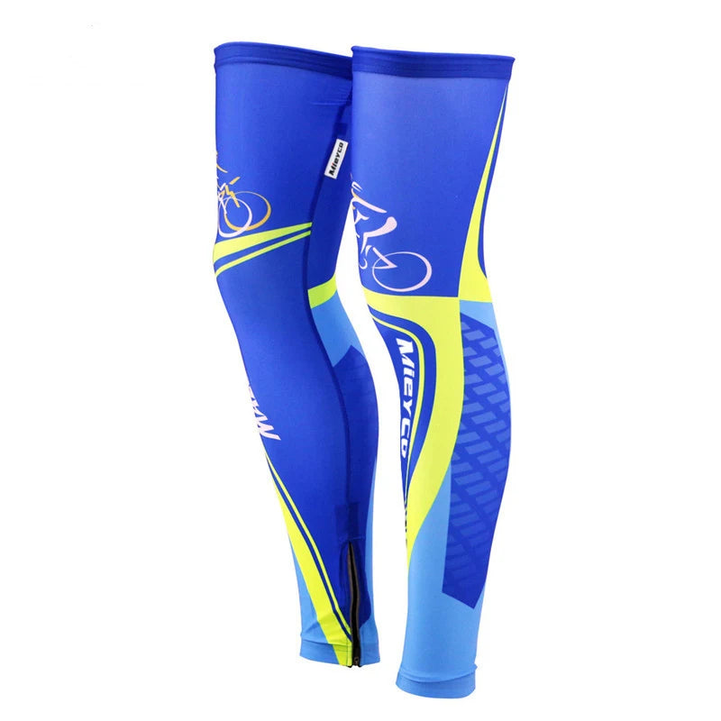 Men Ice Silk UV Sun Protection Leg Sleeves Lightweight Breathable Outdoor Cycling Running Sports Leggings