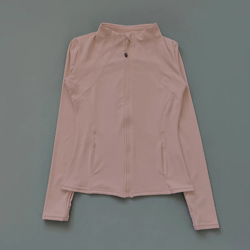 Women's Stand Collar Zip-Front Yoga Jacket
