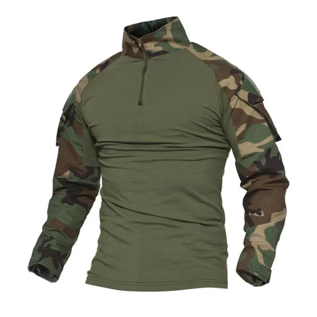 Men's Long-Sleeve Quarter-Zip Tactical Shirt