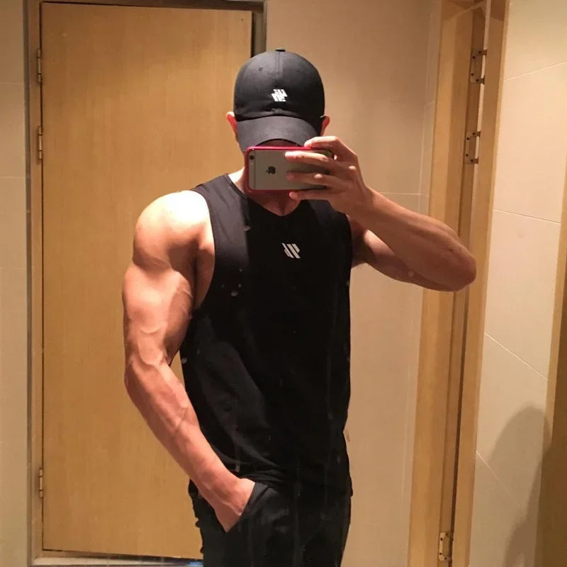 Men's Scoop Neck Gym Tank Top