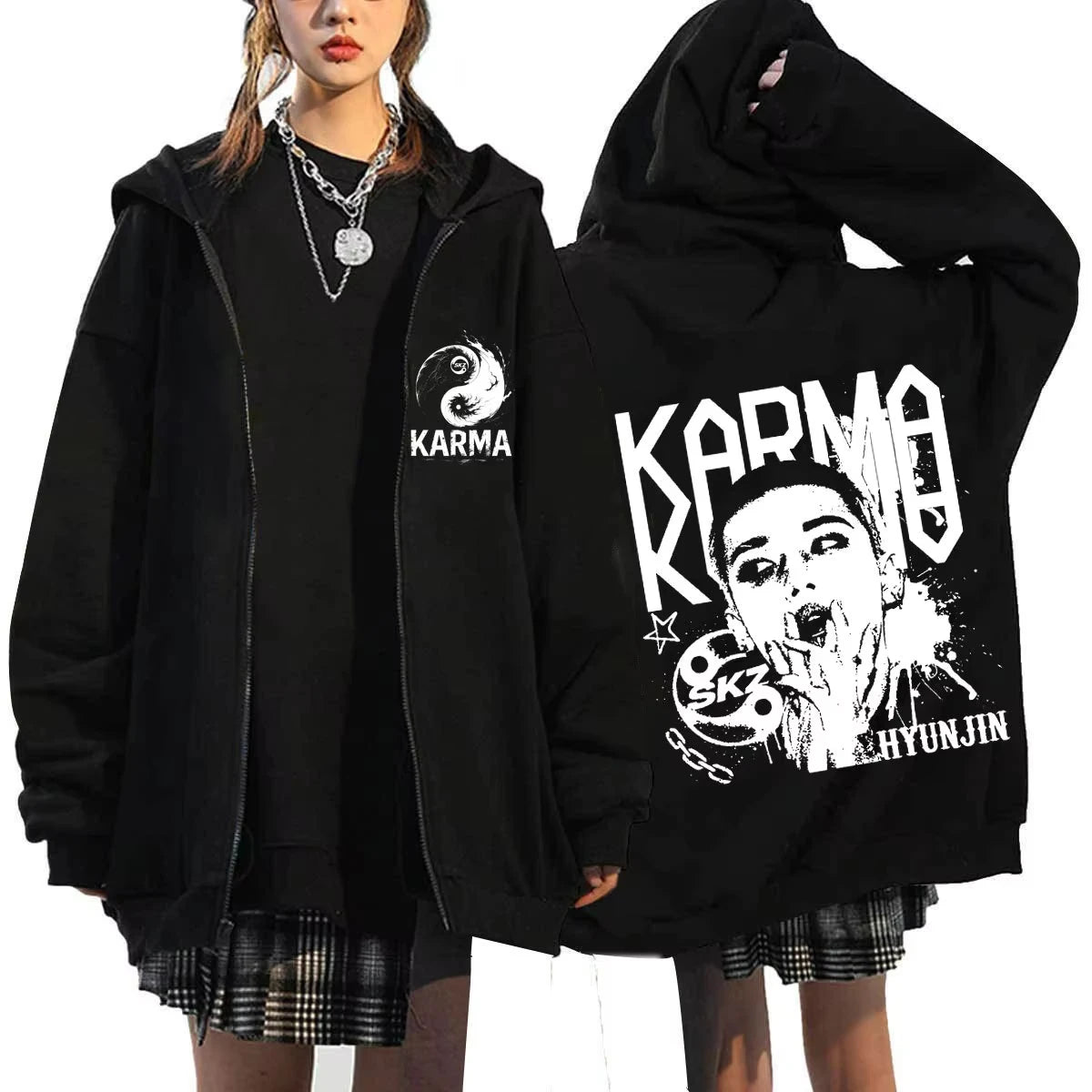 Long Sleeve Full Zip Casual Hooded Sweatshirt for Layering