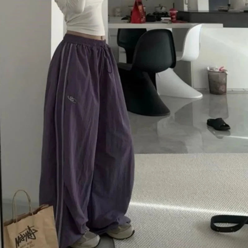 Full Length Loose Fit Casual Streetwear Pants with Waistband