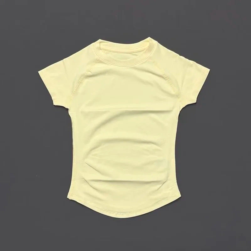 Women's Crew Neck Short Sleeve Sports T-shirt For Workout Outfits