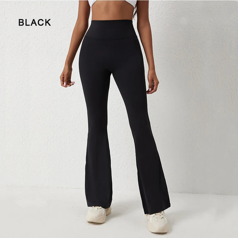 Women's Scrunch V Back Flared Leggings For Workout Outfits