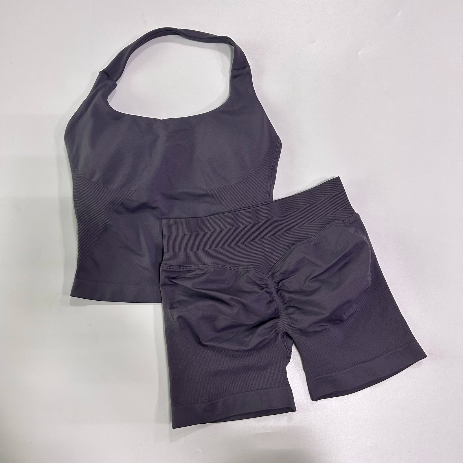 Women's Halter Tank And Shorts Yoga Set For Workout Outfits