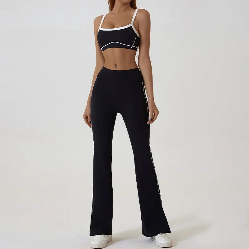 Women's Crop Top and Bottoms Workout Set